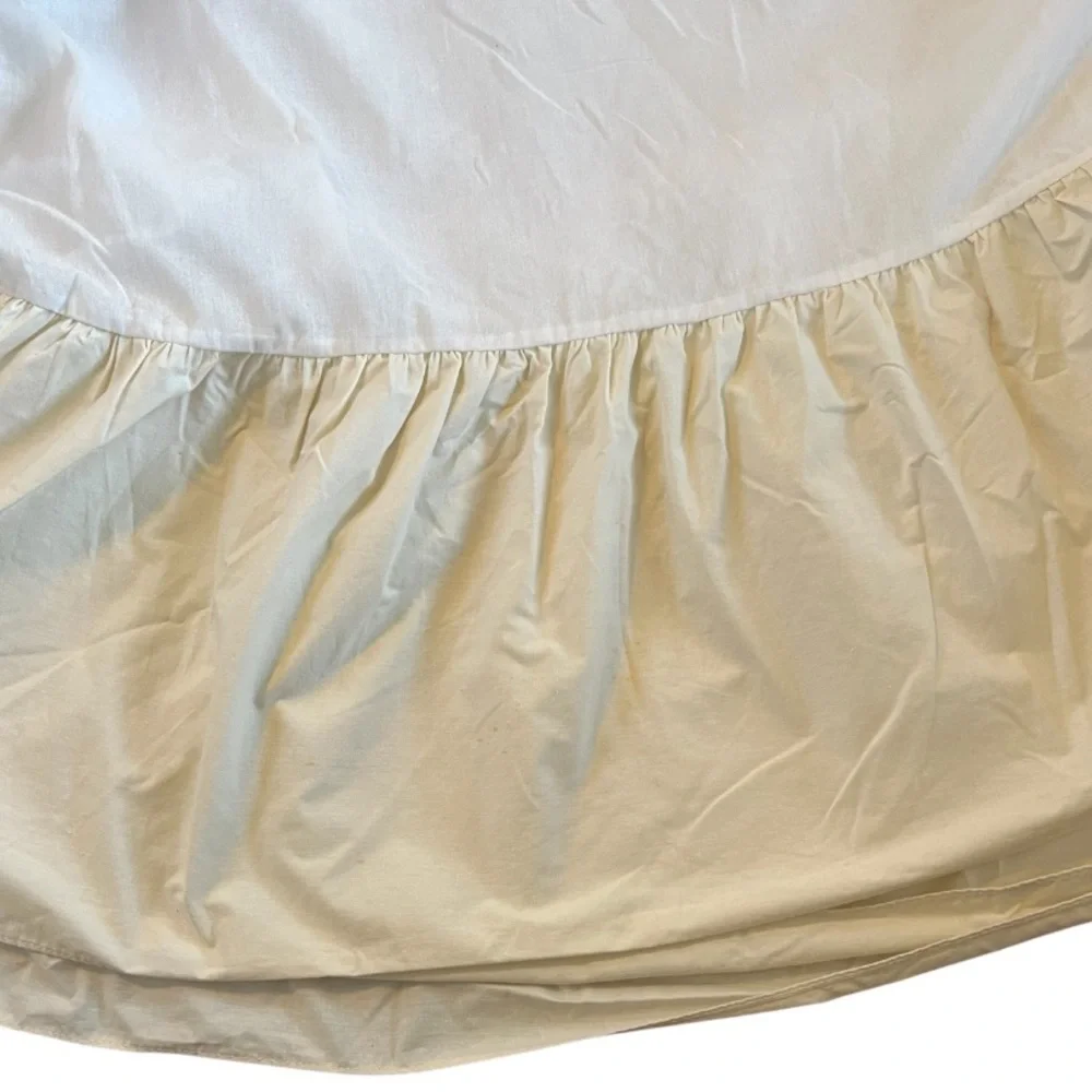 Sears Cream Dust Ruffle Full Size Bed GUC